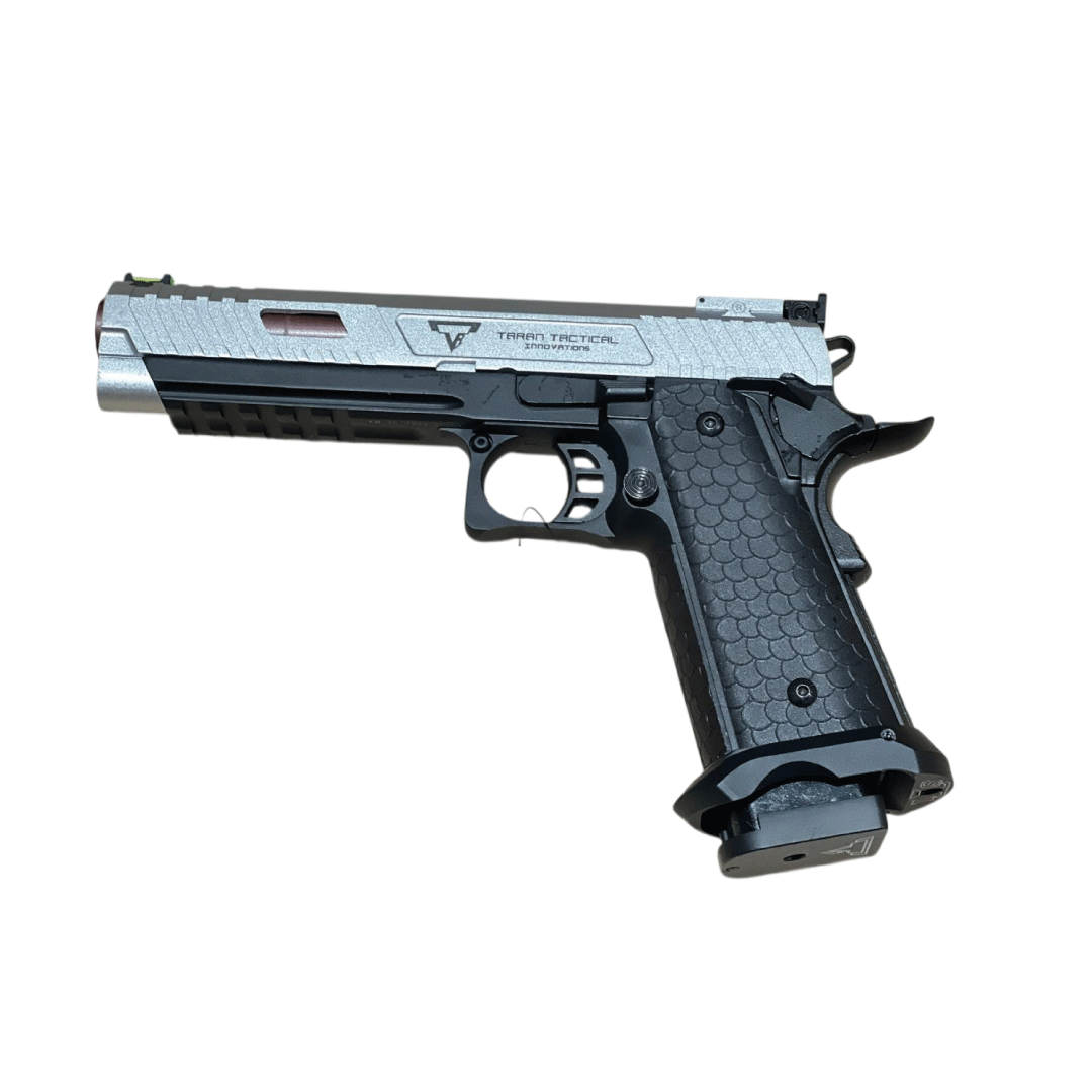 Pistola Airsoft Double Bell TTI 5.1 GBB Green Gas – Stippling Handgrip | Hi-Capa