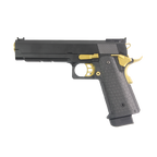 Pistola Airsoft Double Bell Hi-Capa 5.1 Full Metal GBB – Green Gas | Black Gold Edition