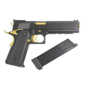 Pistola Airsoft Double Bell Hi-Capa 5.1 Full Metal GBB – Green Gas | Black Gold Edition