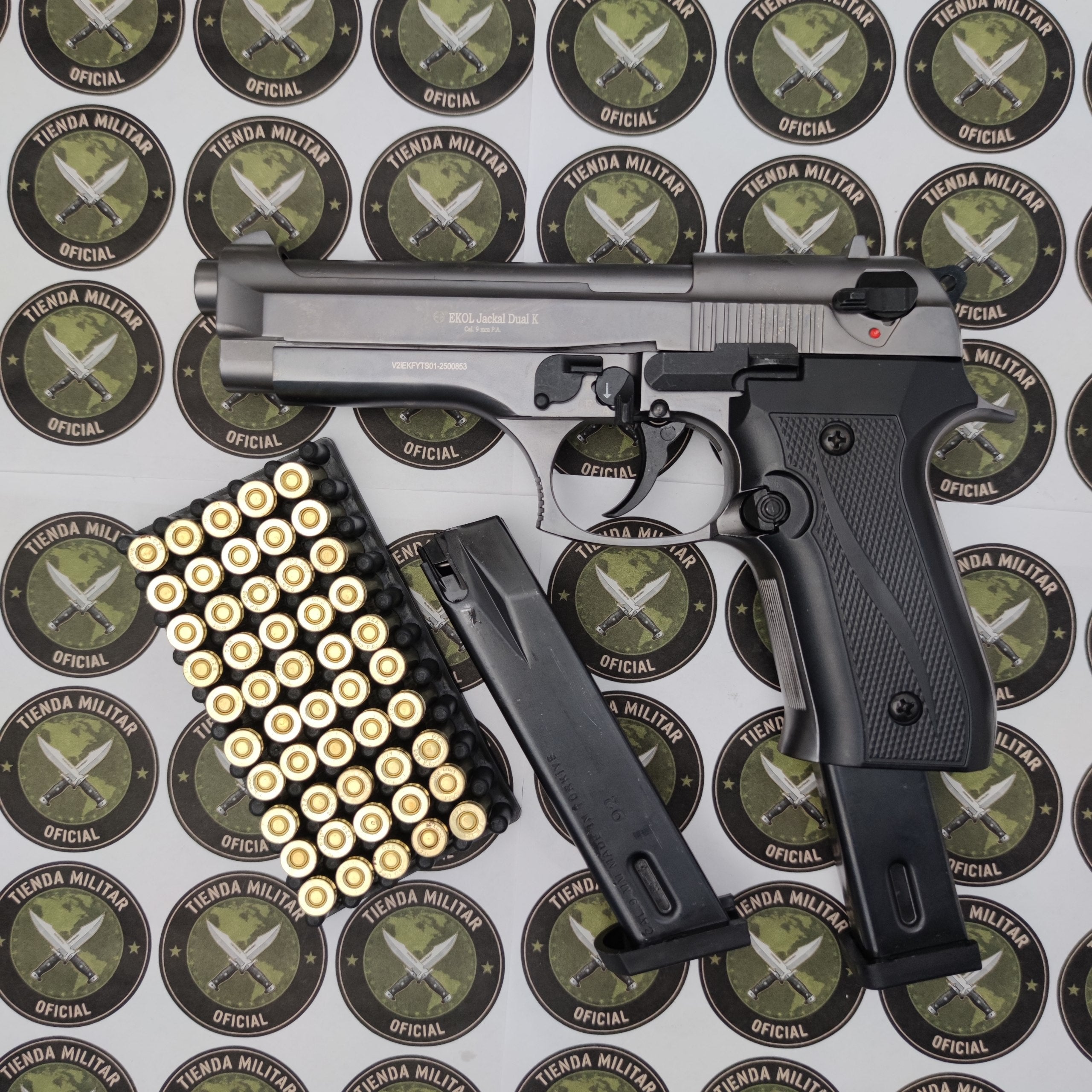 Ekol Jackal Dual K — Pistola Traumática Full Metal Bicolor