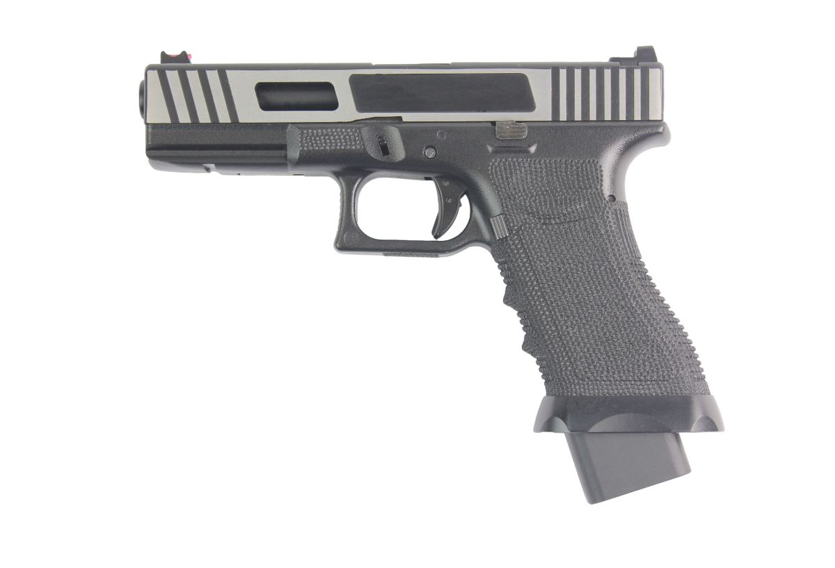 Pistola Airsoft Double Bell Glock 17 Wiredrawing Metal GBB – Green Gas | Black Edition