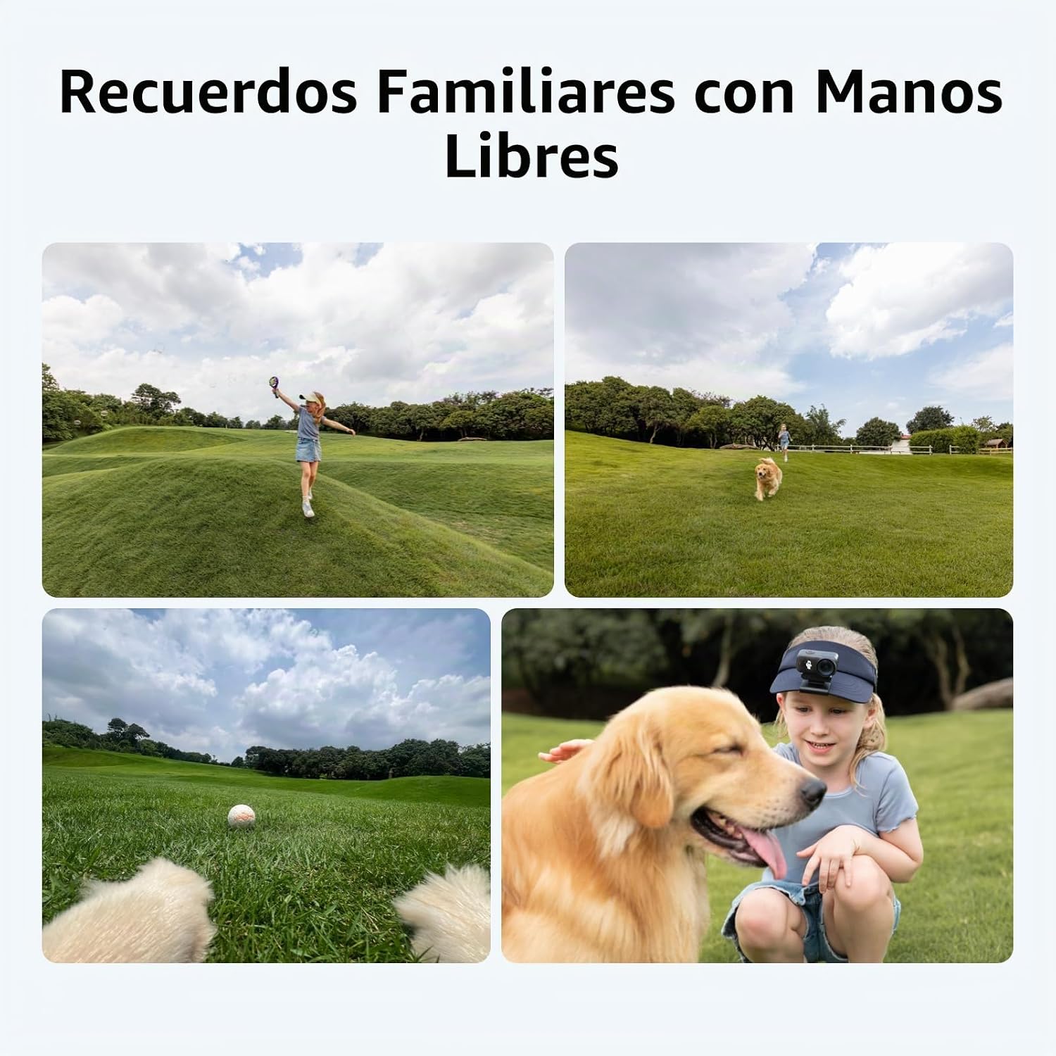DJI Osmo Nano – Recuerdos familiares con manos libres: niña con perro golden en parque