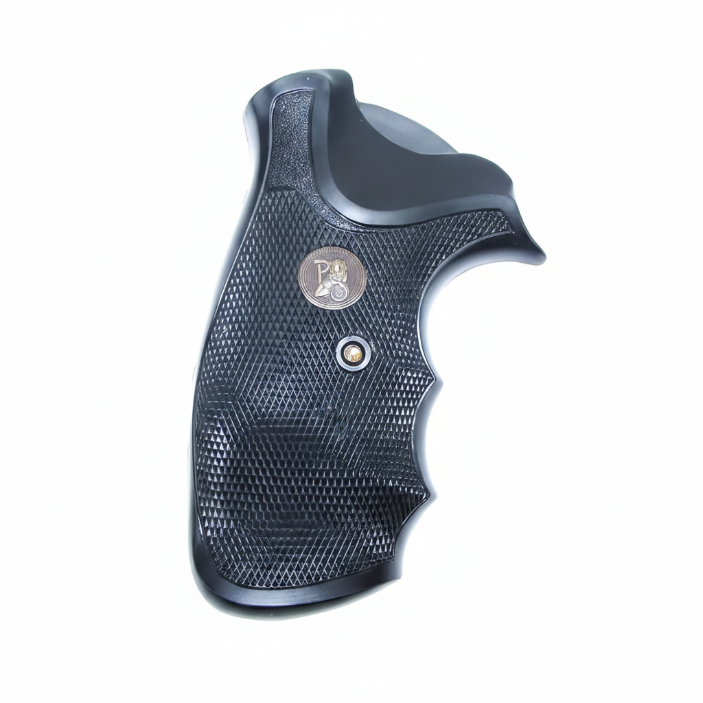 Cacha SK-G Pachmayr Lyman para revolver Smith & Wesson 38/357 chasis K — negra texturizada original USA