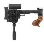 Hatsan Factor Sniper Long .22 | Rifle PCP de Francotirador Premium con Culata Ajustable, Monopod, Doble Manómetro y Pistol Grip de Madera