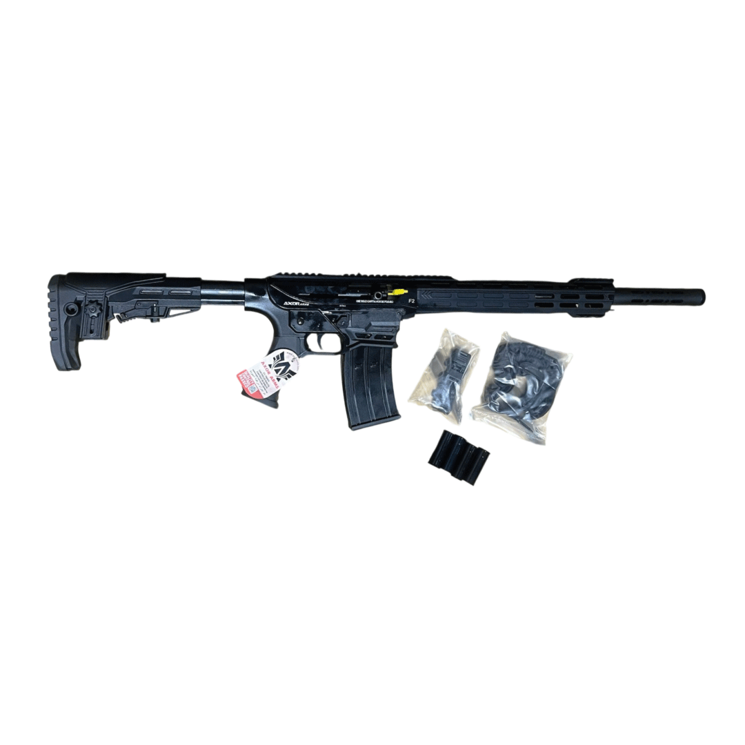 AXOR Arms F2 AR-15 | Escopeta Semiautomática Estilo AR-15 con Culata 6 Posiciones, M-LOK y Moderador de Sonido