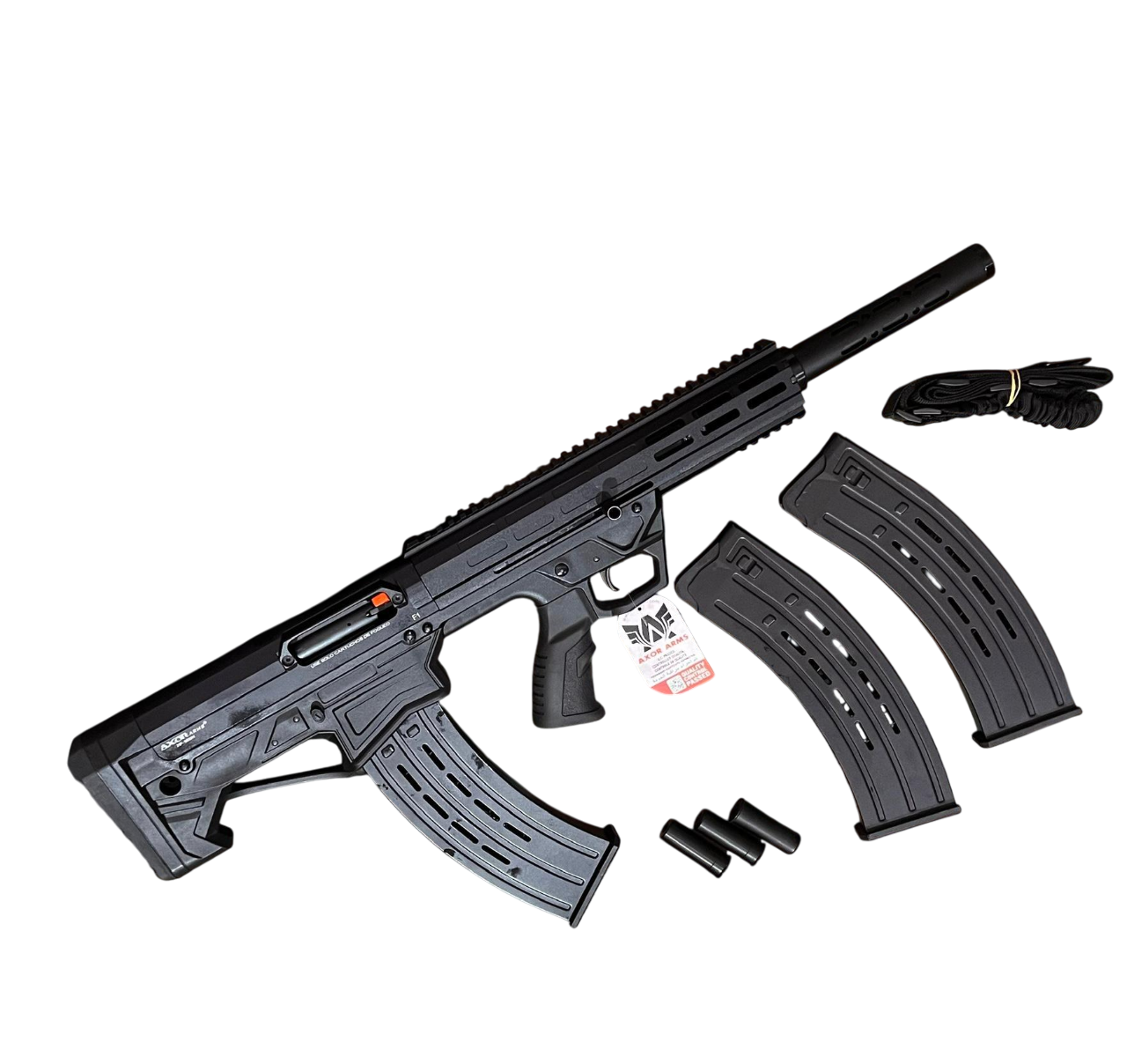 AXOR Arms F1 TAVOR AK | Escopeta Semiautomática con Cargador Curvo AK, Riel M-LOK Picatinny y 3 Cargadores