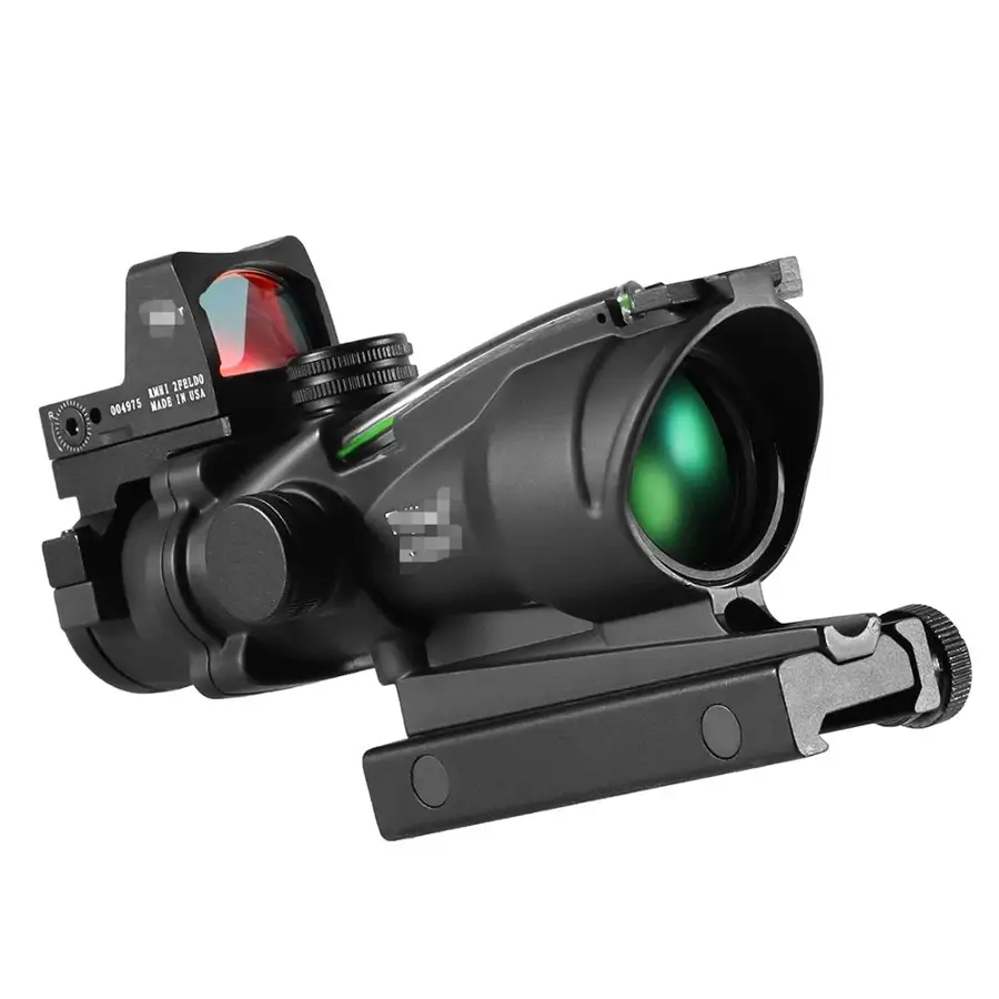 Mira Trijicon ACOG 4x32 con Mini Red Dot RMR | Fibra Óptica Verde | Picatinny