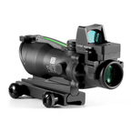Mira Trijicon ACOG 4x32 con Mini Red Dot RMR | Fibra Óptica Verde | Picatinny