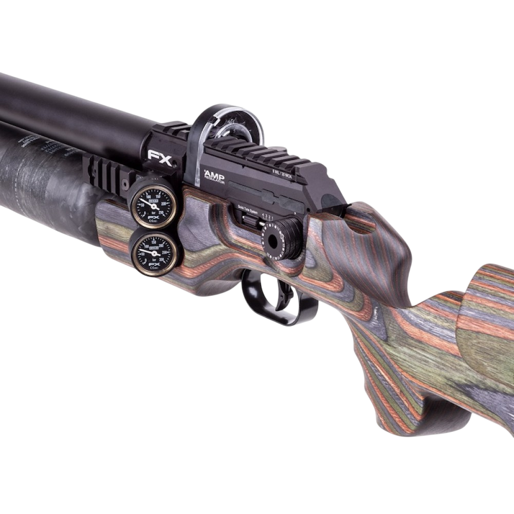 FX King .25 EXP GRS GMC Left 600 | Rifle PCP de Precisión Premium para Zurdo con Culata GRS Laminada y Regulador AMP
