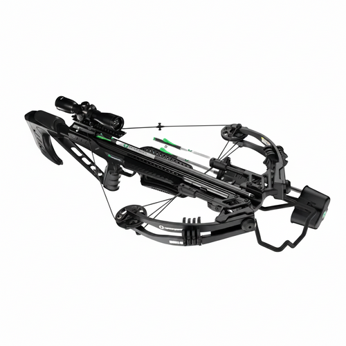 CenterPoint Dagger 405 FPS 220 lbs Ballesta XTR P negra con mira iluminada 4x32 y 3 flechas incluidas