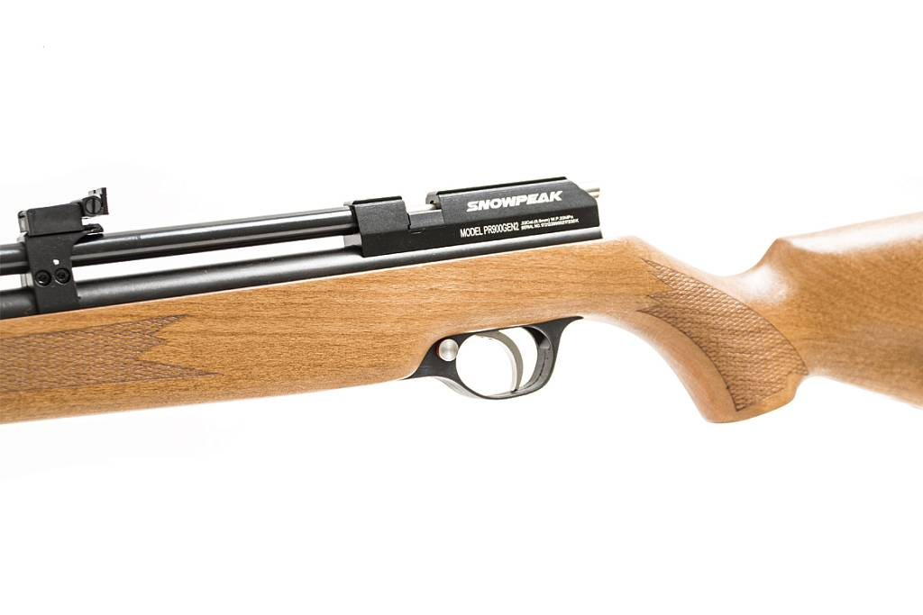 Snowpeak PR900W Gen2 Hardwood | Rifle PCP de Precisión con Culata de Madera Dura, Gatillo Match y Moderador de Sonido