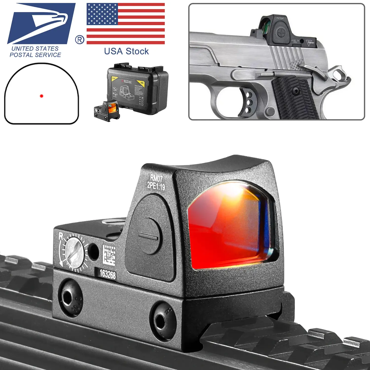 Mira Red Dot RMR Estilo Trijicon | Montaje Picatinny y Glock