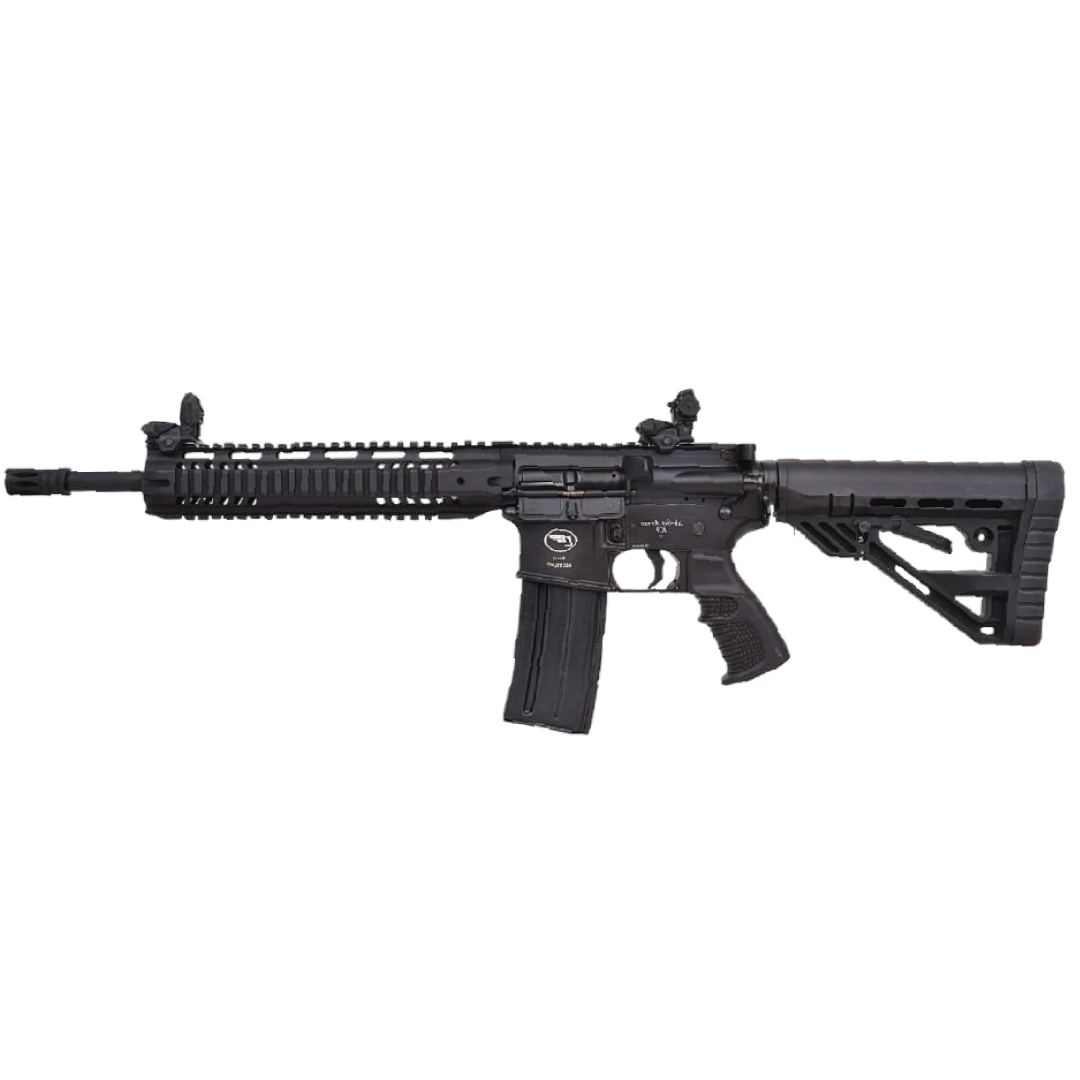 AKSA Arms K9 MX01 9mm | Rifle Semiautomático Estilo AR-15/M4 con Quad Rail RIS y Miras BUIS