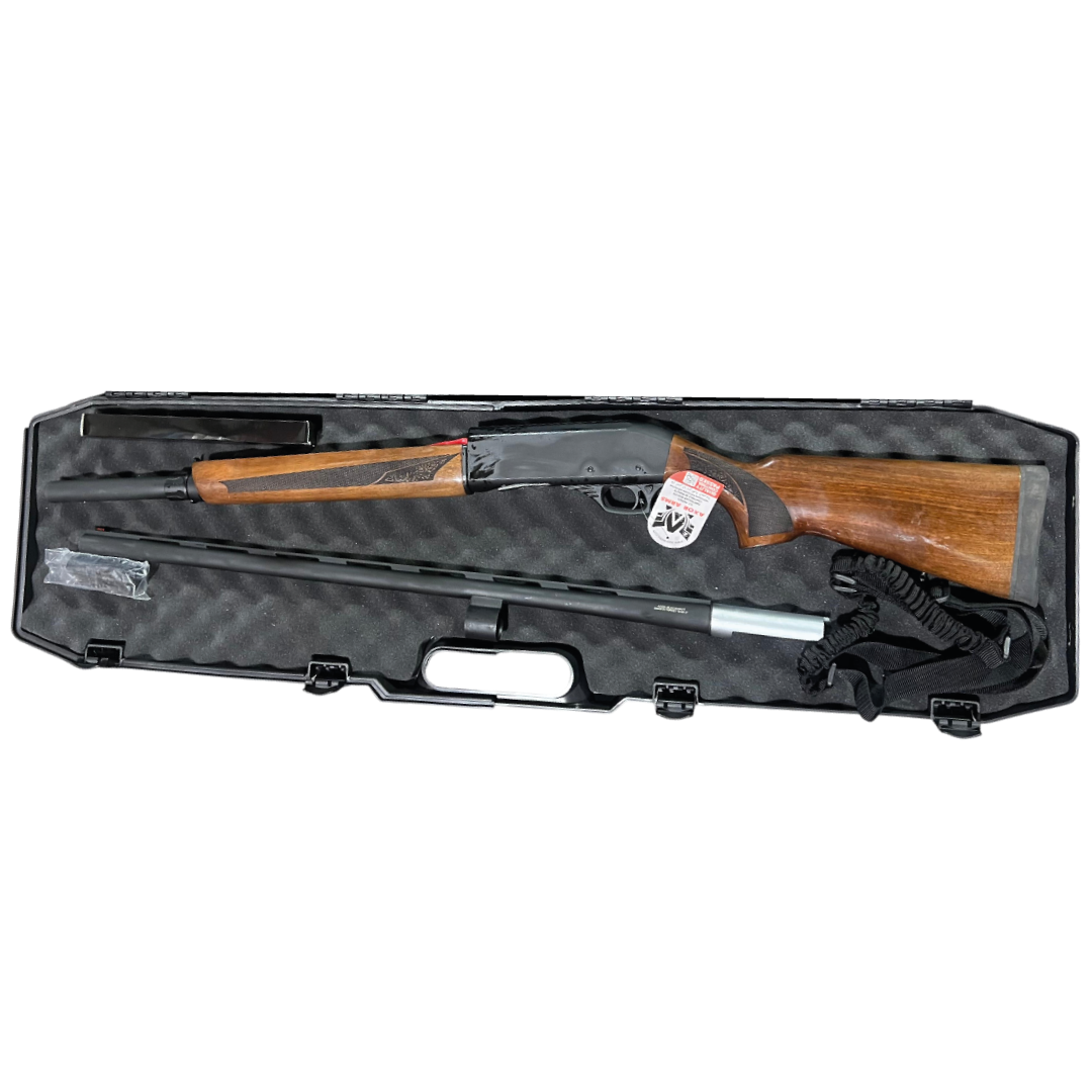 AXOR Arms A3 Madera | Escopeta Semiautomática con Culata de Nogal, Cañón Adicional y Estuche Rígido