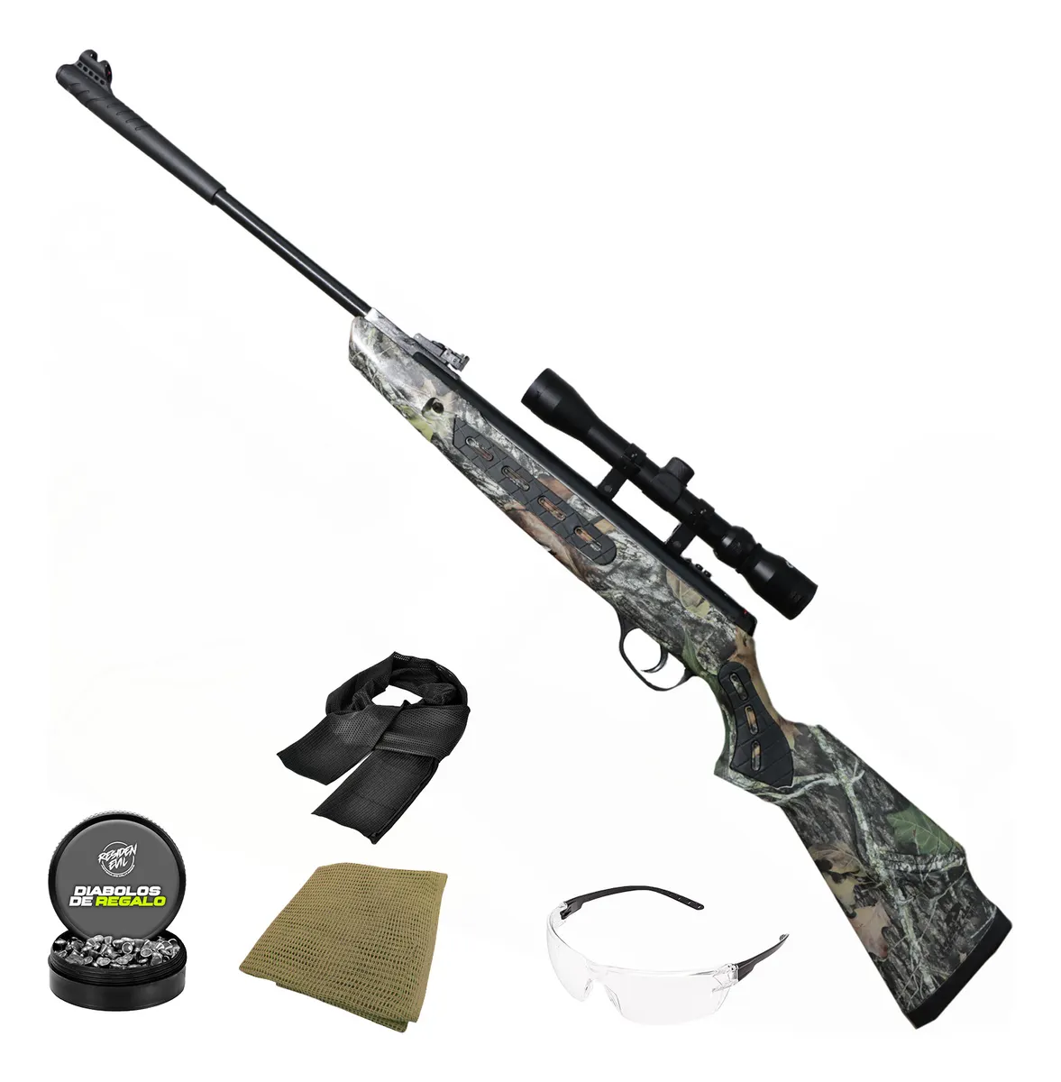 Hatsan 1000c Striker Cal .25 Mira 3-9x32 Camo Advantag