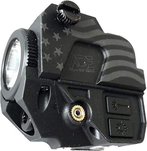 ADE LS007G-1 Combo Linterna Láser Verde Recargable para Pistola - Compatible con Glock, Sig Sauer, Smith & Wesson, Springfield, Beretta, Ruger
