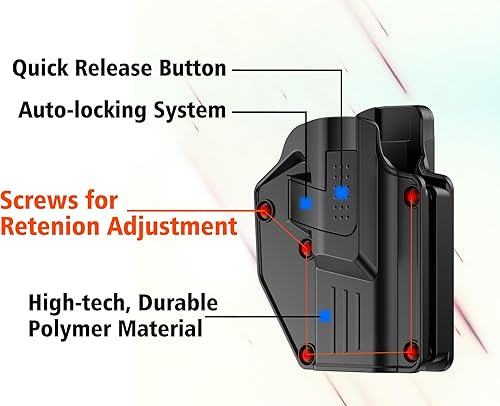 Funda Táctica Universal OWB - Compatible con Glock, Sig, Springfield, Beretta y Más - Retención Ajustable