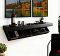 Mesa de Noche Flotante con Compartimento Secreto | Estilo Escandinavo Bicolor Roble/Blanco con Cajón de Extensión Total