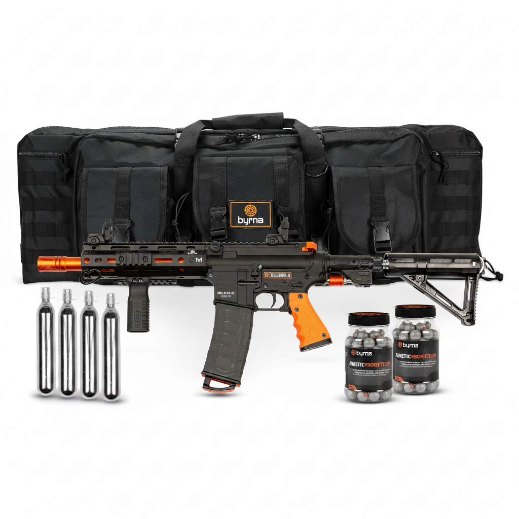 Byrna Mission 4 – Lanzador No Letal .68 Cal + Bolsa para Rifle